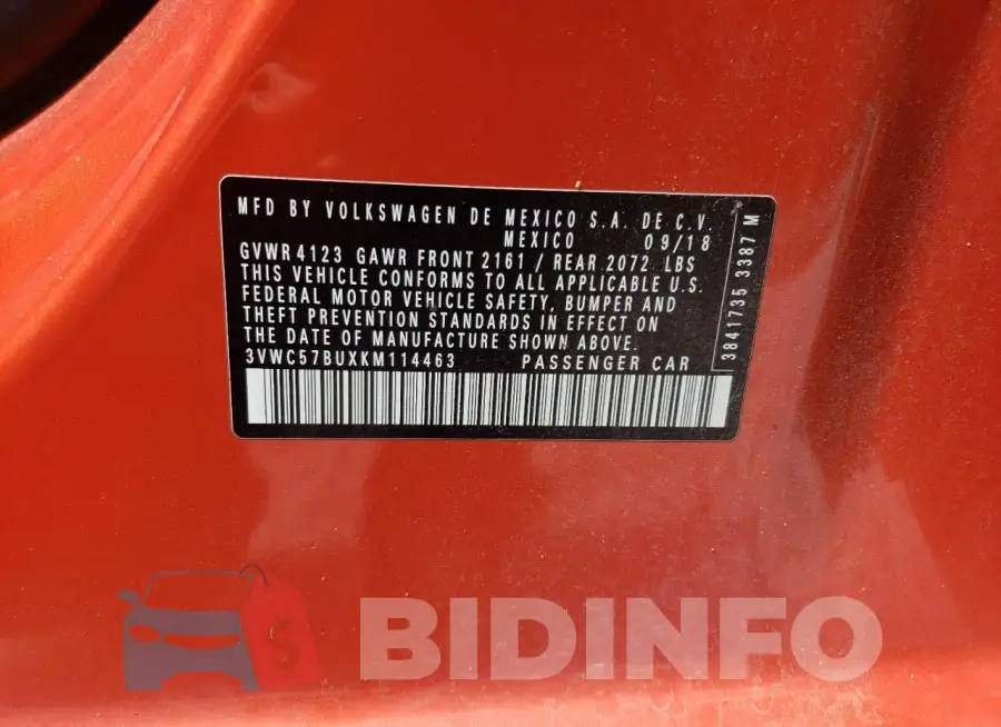3VWC57BUXKM114463 Photo# 12