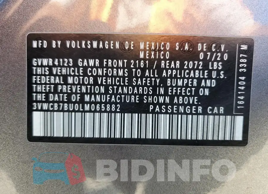 3VWCB7BU0LM065882 Photo# 12