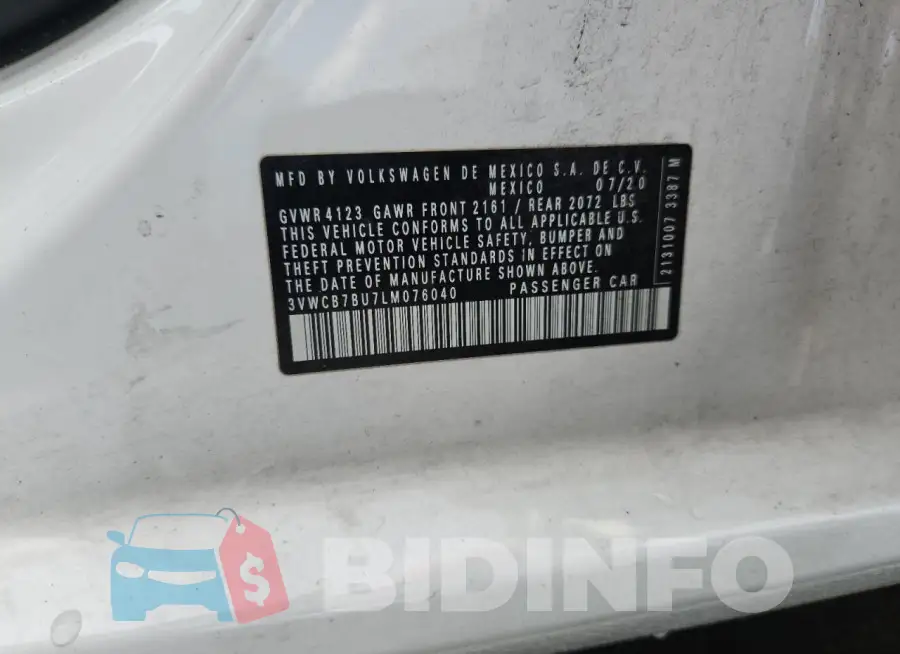 3VWCB7BU7LM076040 Photo# 12