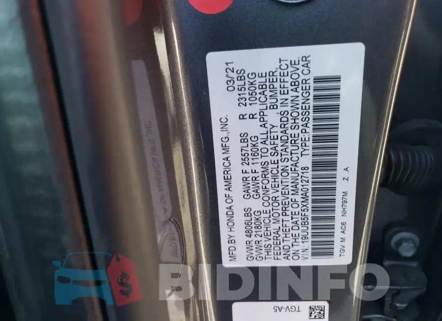 19UUB5F5XMA012718 Photo# 12