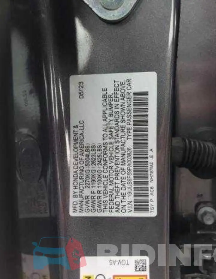 19UUB6F59PA003826 Photo# 10