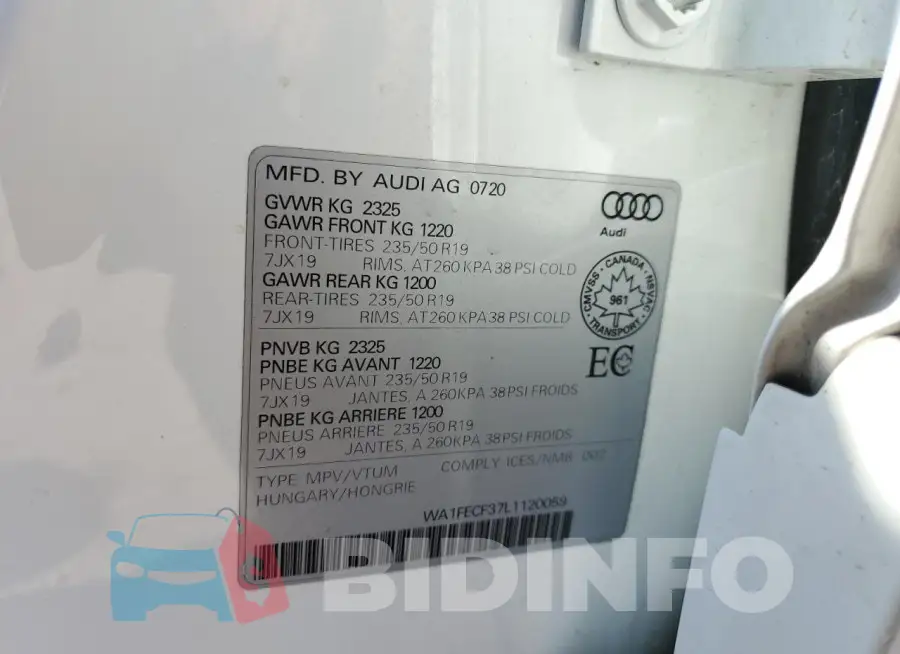 WA1FECF37L1120059 Photo# 13
