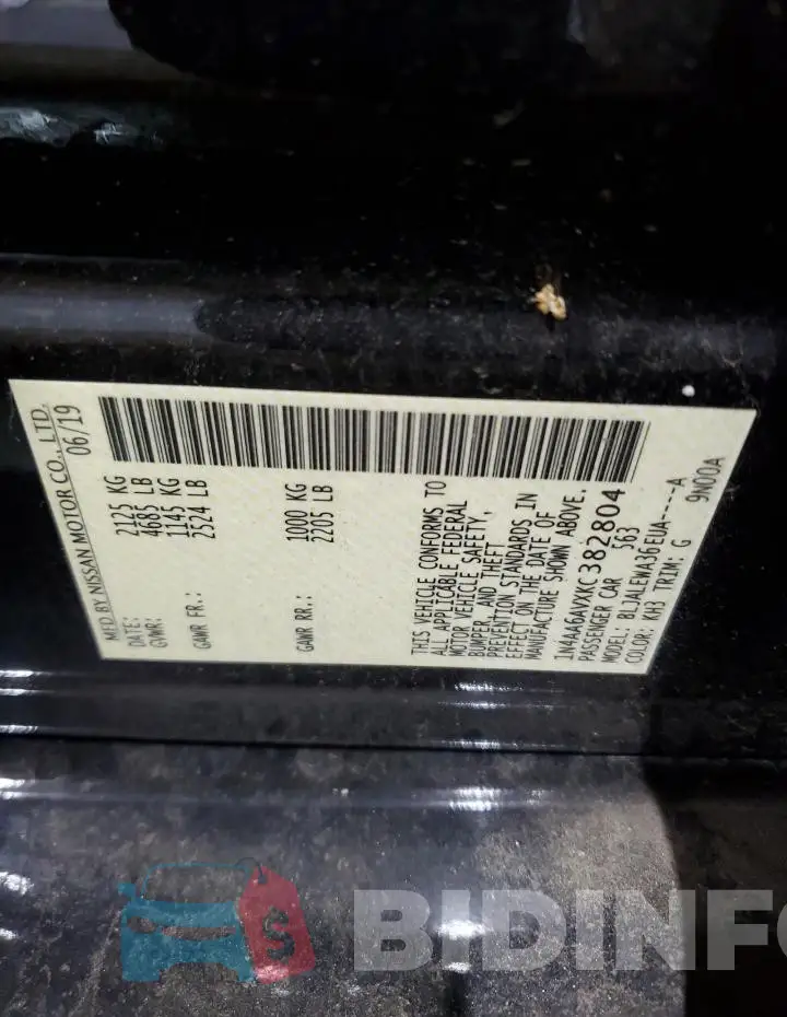 1N4AA6AVXKC382804 Photo# 13