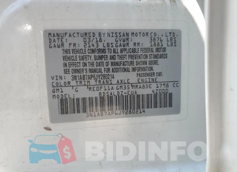 3N1AB7AP6JY280214 Photo# 12