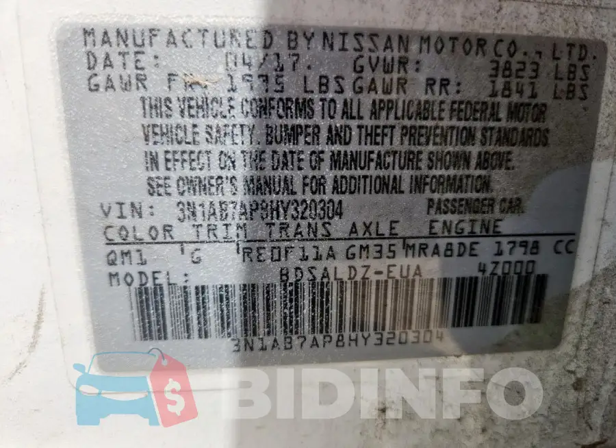 3N1AB7AP8HY320304 Photo# 12