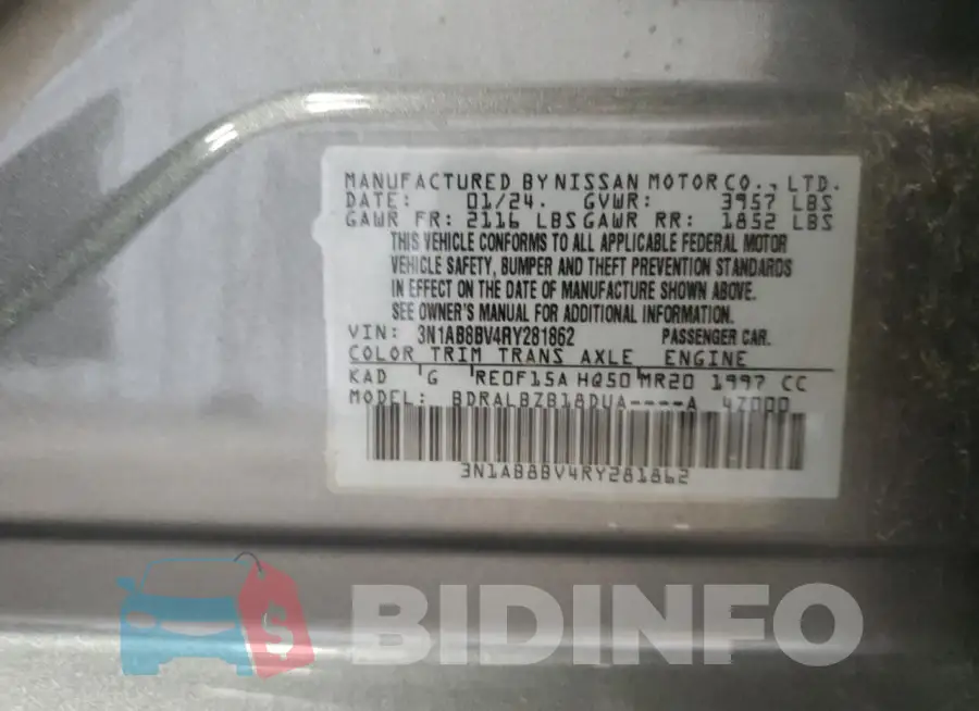 3N1AB8BV4RY281862 Photo# 13