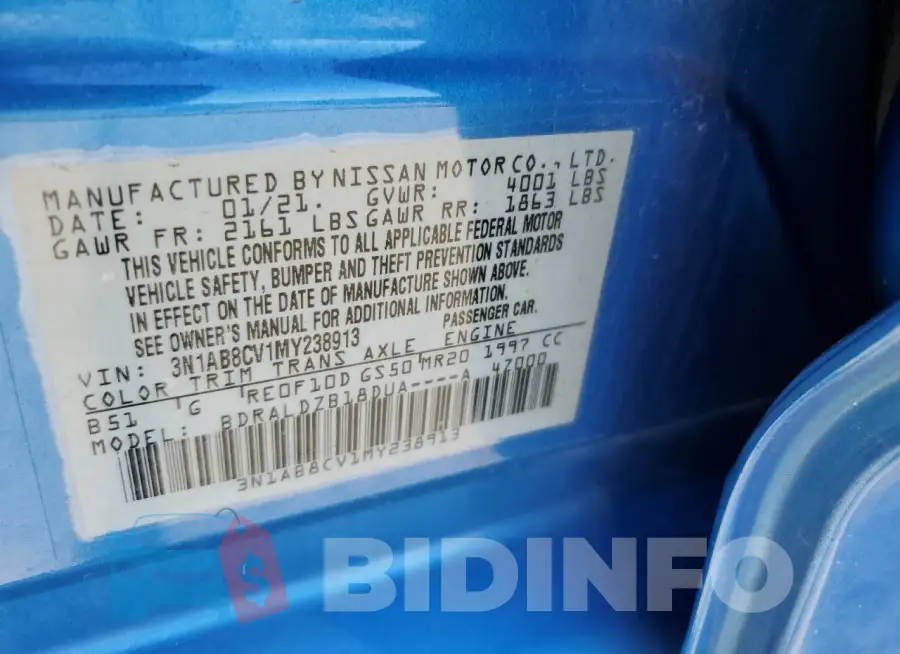 3N1AB8CV1MY238913 Photo# 12