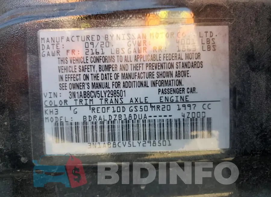 3N1AB8CV5LY298501 Photo# 12