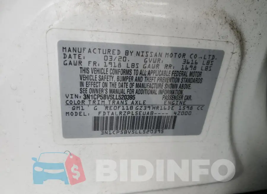3N1CP5BV5LL520395 Photo# 14