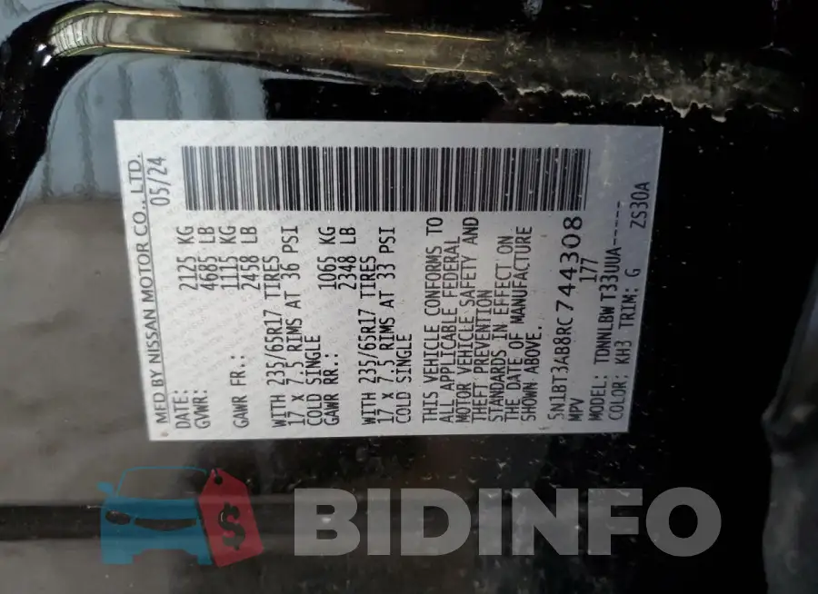 5N1BT3AB8RC744308 Photo# 14