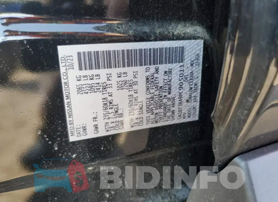 5N1BT3BA9PC905011 Photo# 13