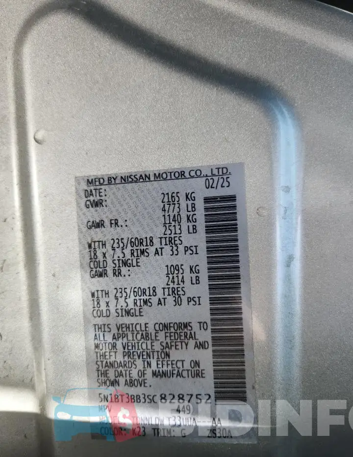 5N1BT3BB3SC828752 Photo# 13