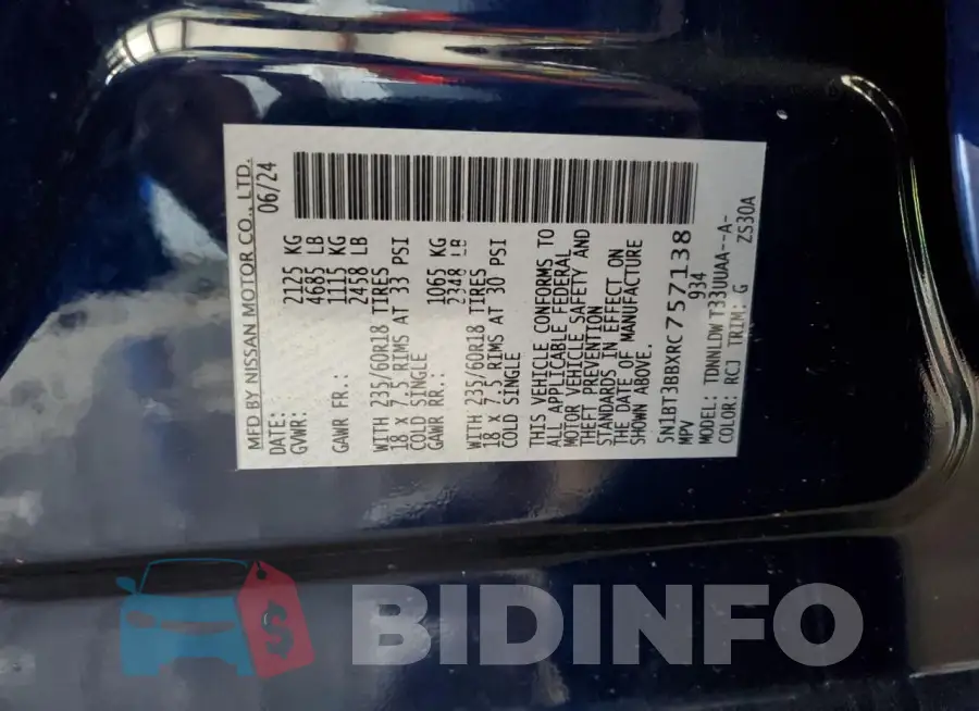5N1BT3BBXRC757138 Photo# 14