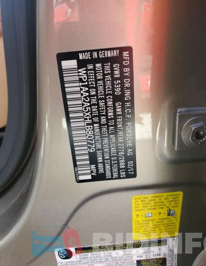 WP1AA2A5XHLB80779 Photo# 13