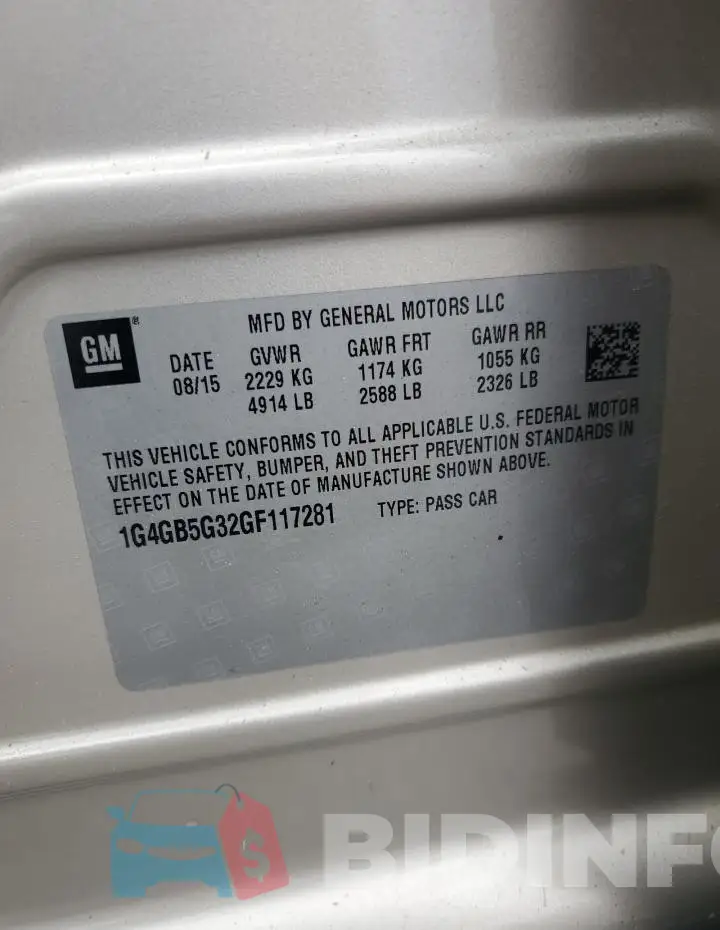 1G4GB5G32GF117281 Photo# 12