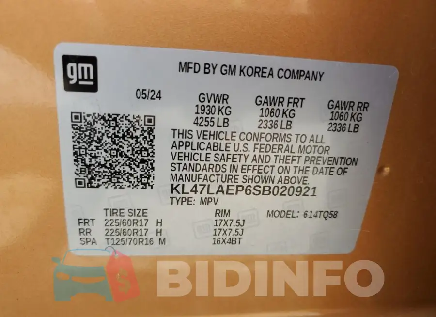 KL47LAEP6SB020921 Photo# 13