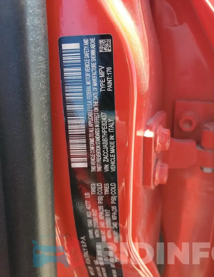 ZACCJABB7HPE82437 Photo# 13