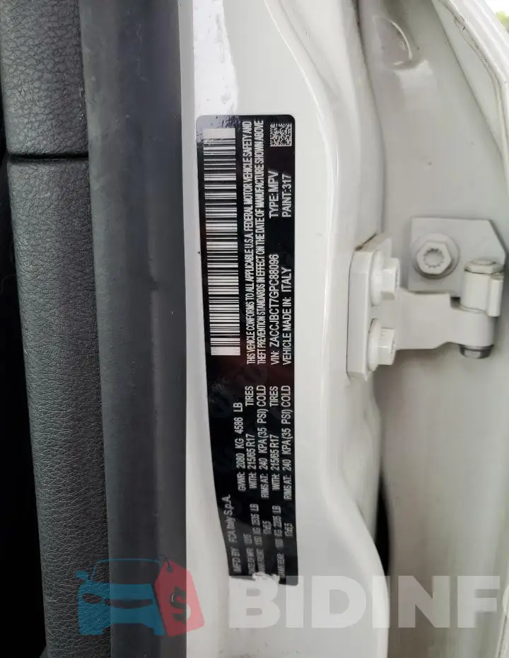 ZACCJBCT7GPC88096 Photo# 13