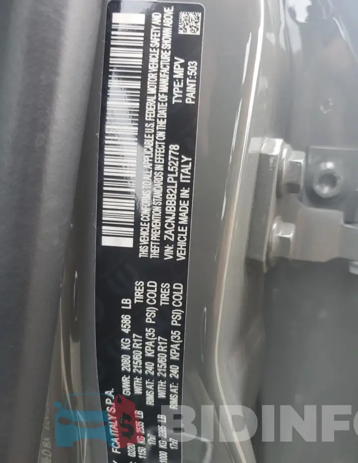 ZACNJBBB2LPL52778 Photo# 13
