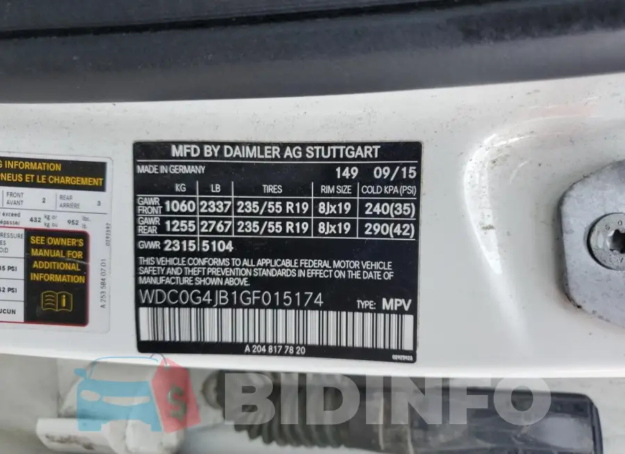 WDC0G4JB1GF015174 Photo# 12