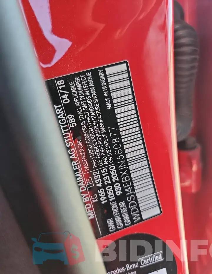 WDDSJ4EBXJN680877 Photo# 13