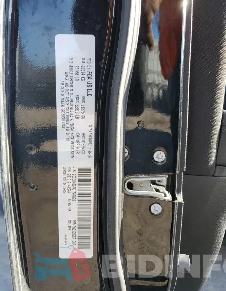 2C3CDXBG7KH707829 Photo# 12