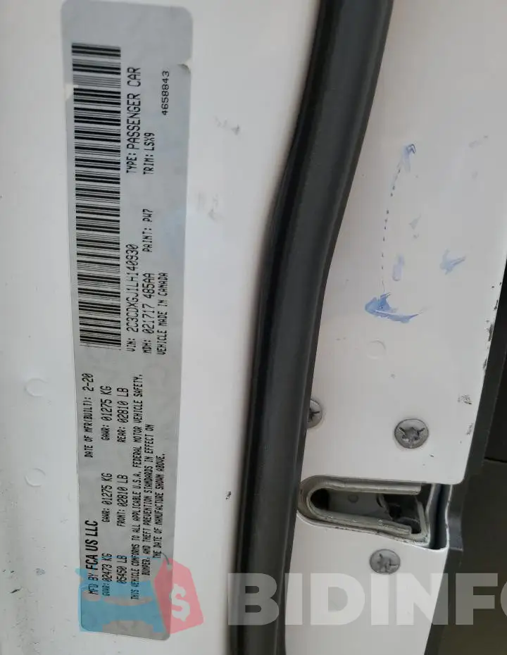 2C3CDXGJ1LH140930 Photo# 13