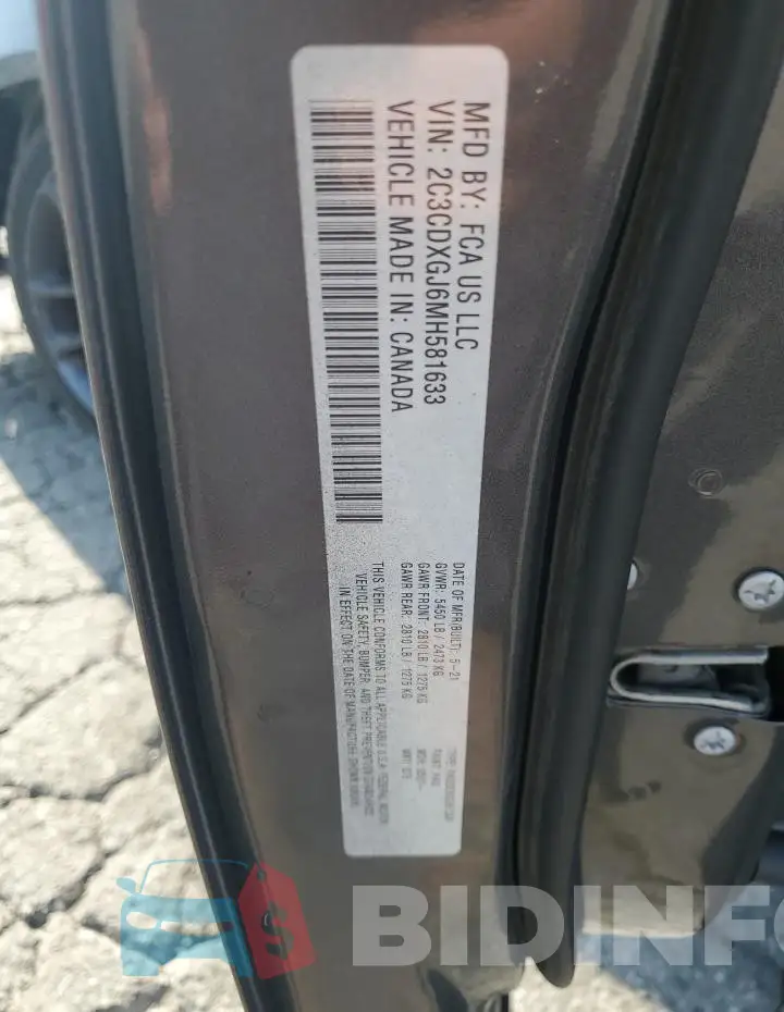 2C3CDXGJ6MH581633 Photo# 12