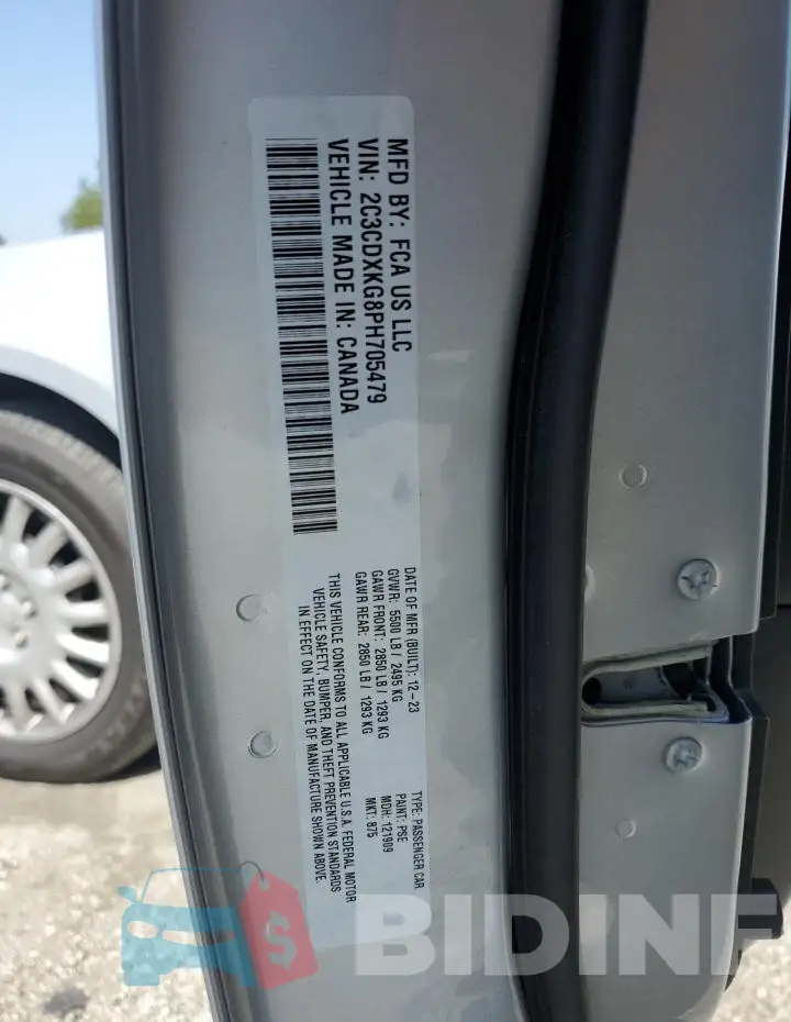 2C3CDXKG8PH705479 Photo# 13