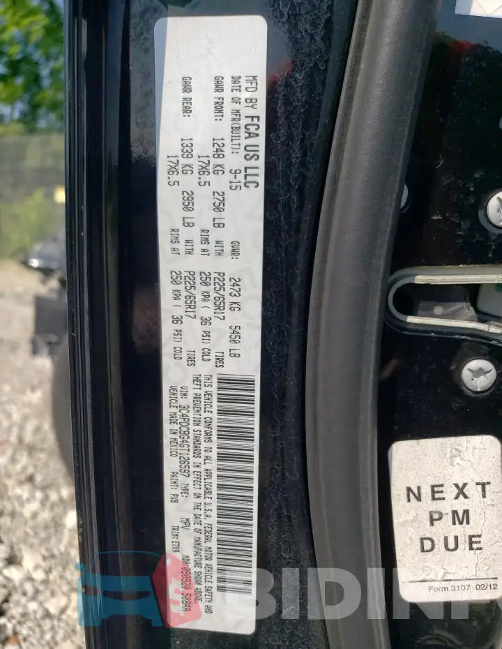 3C4PDCBG4GT126597 Photo# 12