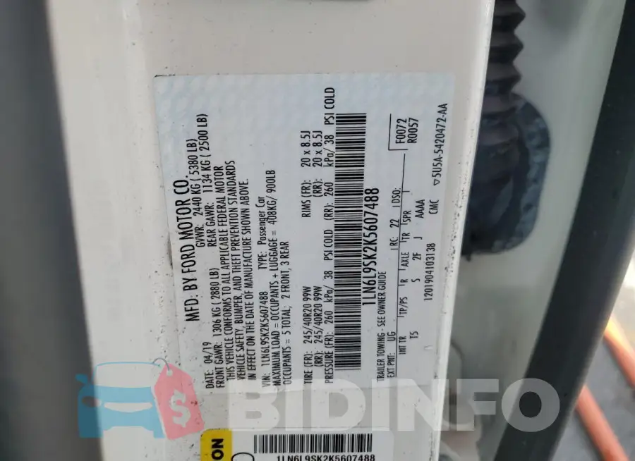 1LN6L9SK2K5607488 Photo# 13