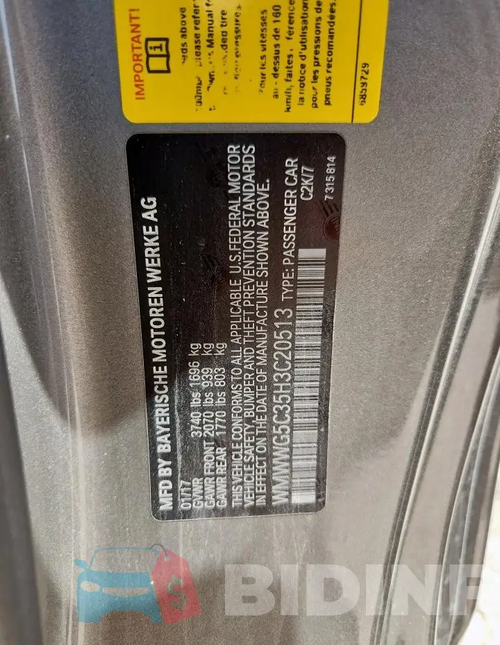 WMWWG5C35H3C20513 Photo# 12