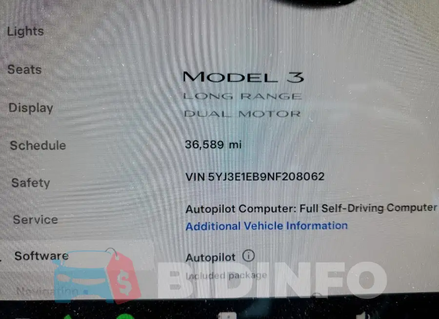 5YJ3E1EB9NF208062 Photo# 9