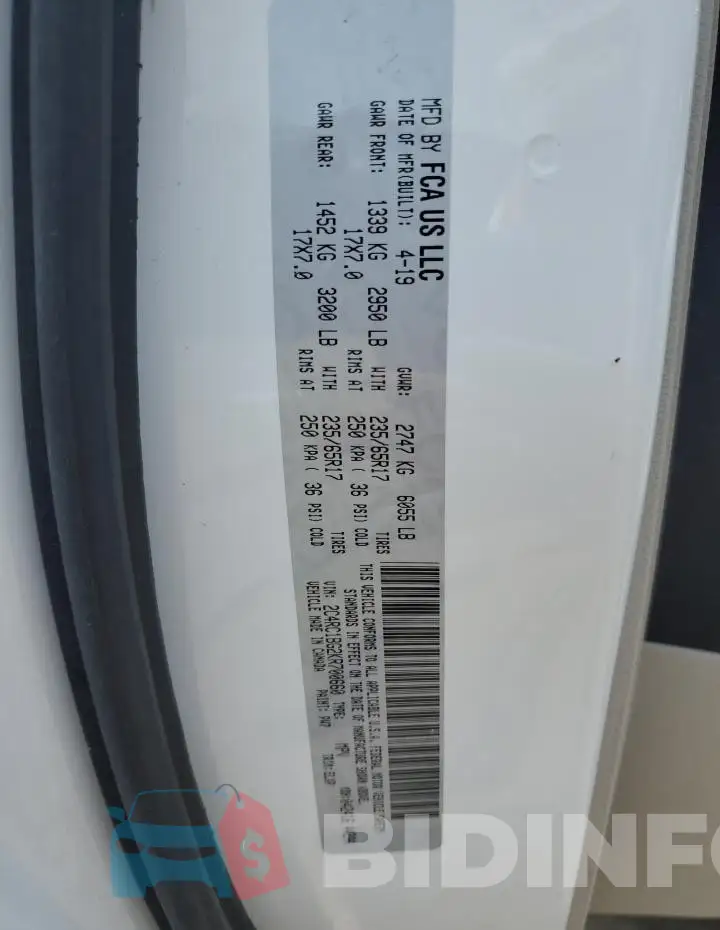 2C4RC1BG2KR700660 Photo# 13