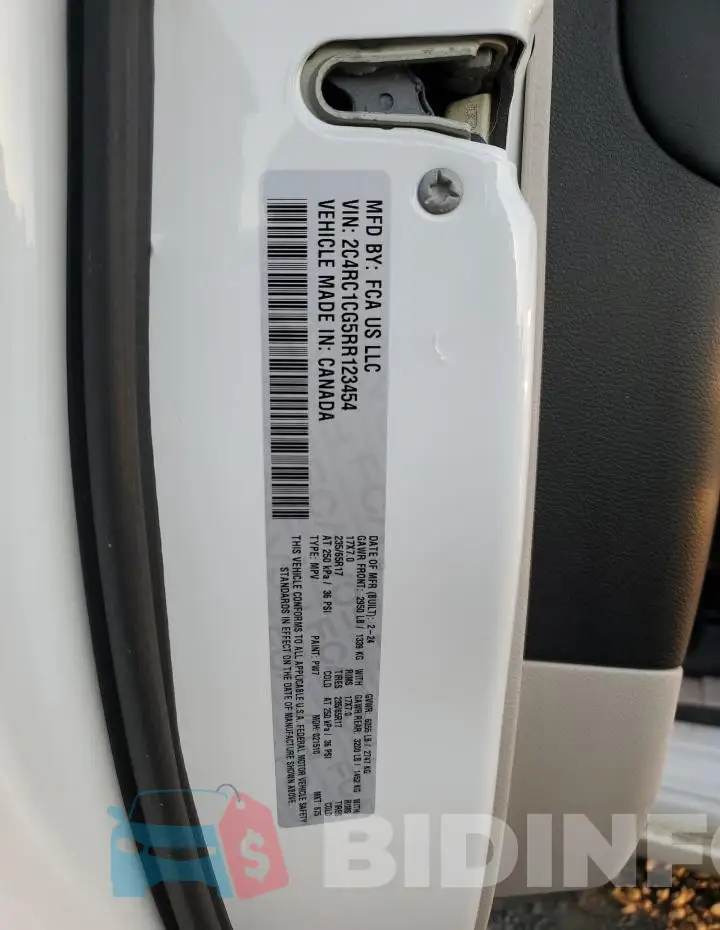 2C4RC1CG5RR123454 Photo# 13