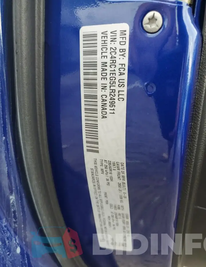 2C4RC1EG5LR249611 Photo# 13