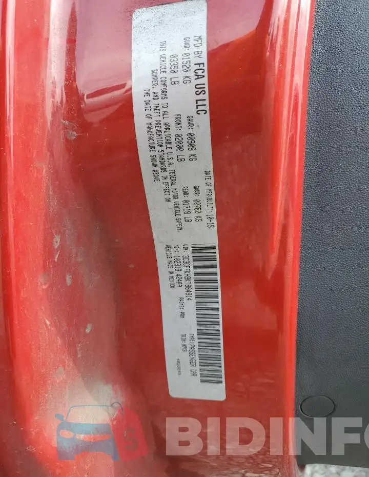 3C3CFFKH9KT864914 Photo# 12