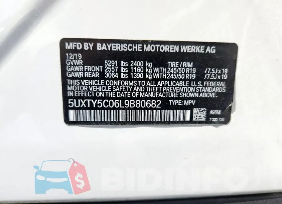 5UXTY5C06L9B80682 Photo# 12