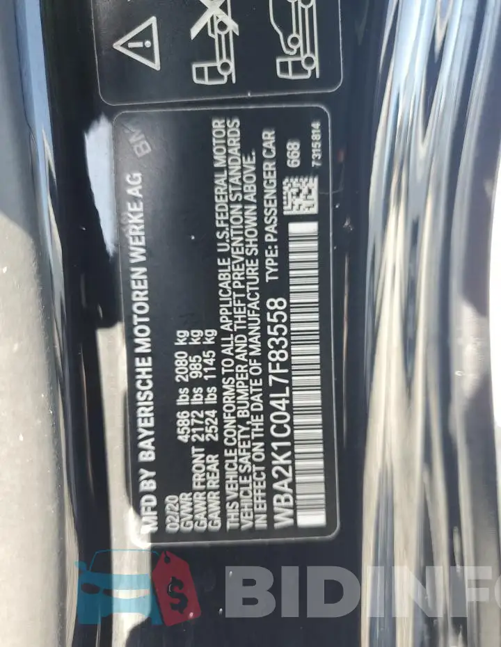 WBA2K1C04L7F83558 Photo# 13
