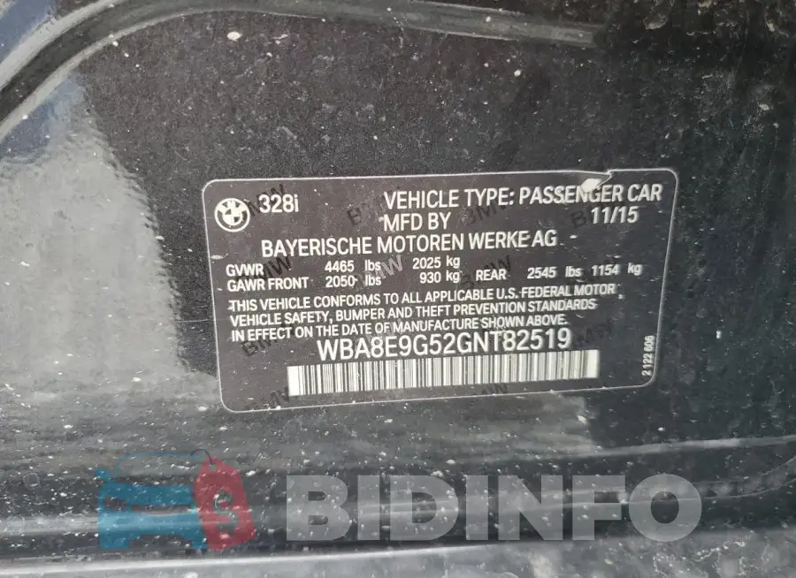 WBA8E9G52GNT82519 Photo# 13