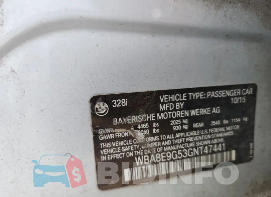 WBA8E9G53GNT47441 Photo# 12