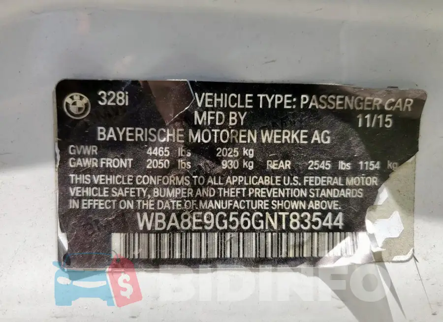 WBA8E9G56GNT83544 Photo# 12