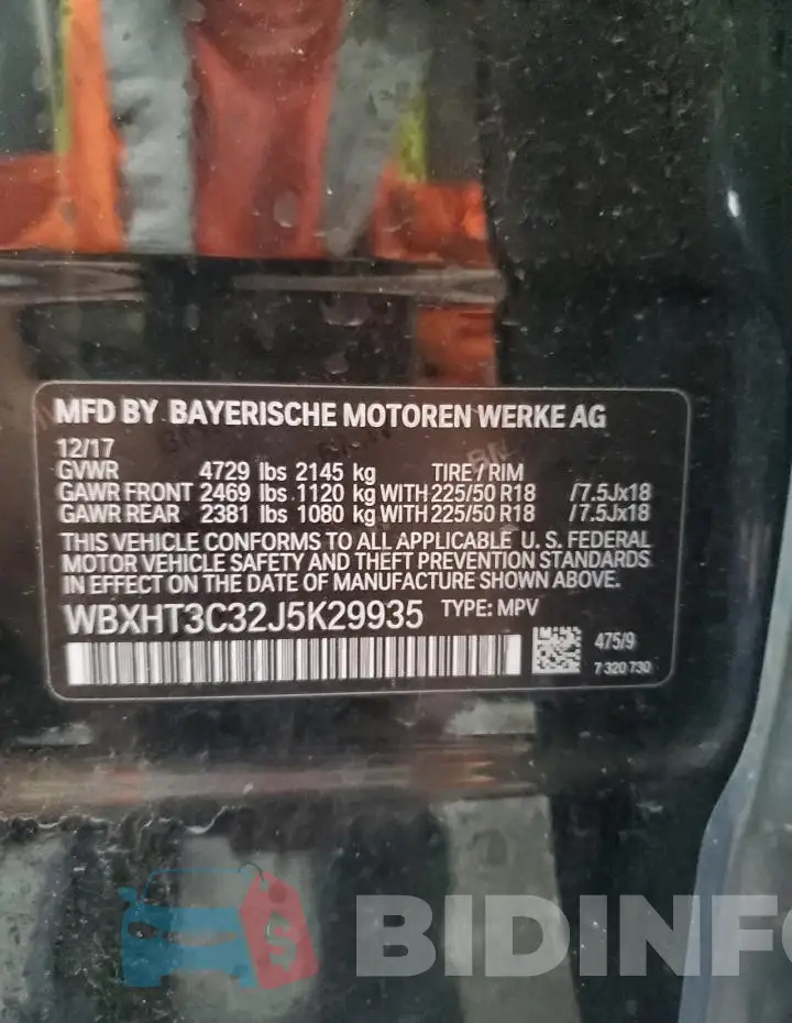 WBXHT3C32J5K29935 Photo# 14