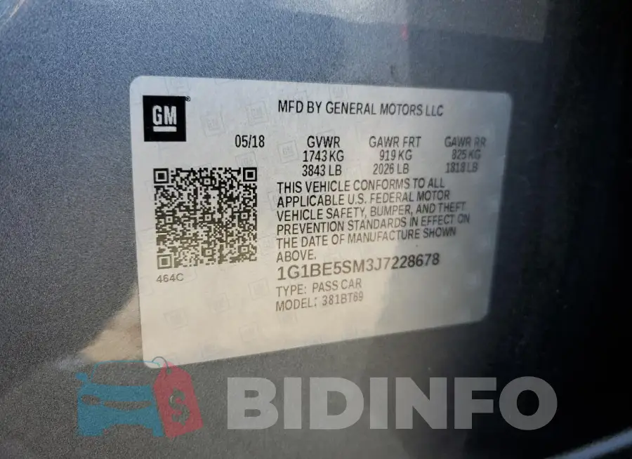 1G1BE5SM3J7228678 Photo# 12
