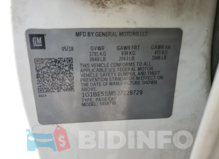 1G1BE5SM5J7228729 Photo# 12