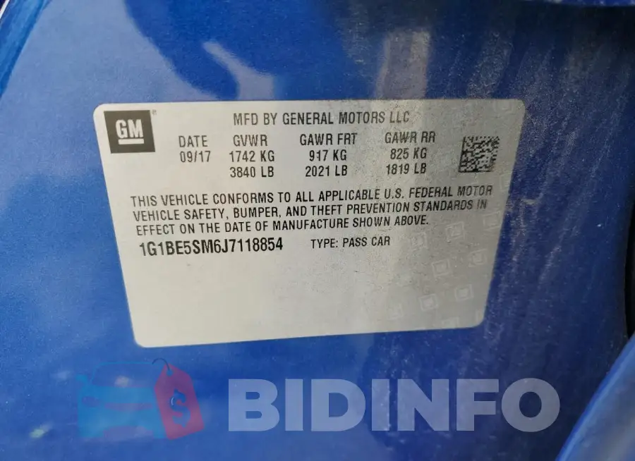 1G1BE5SM6J7118854 Photo# 12