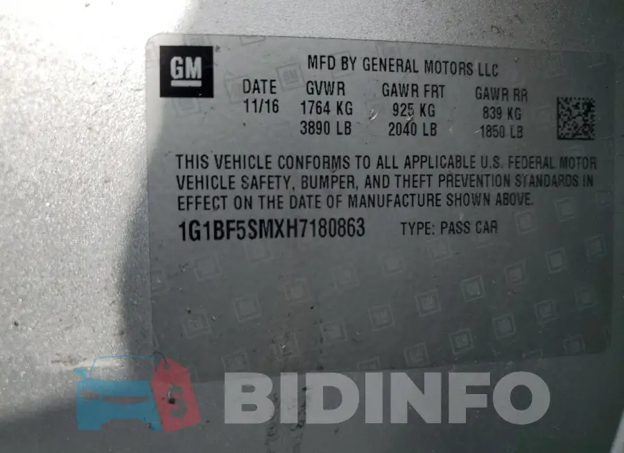 1G1BF5SMXH7180863 Photo# 12