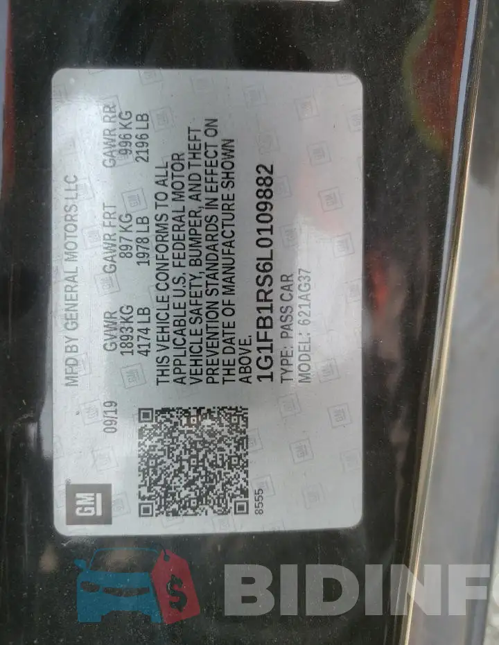 1G1FB1RS6L0109882 Photo# 12