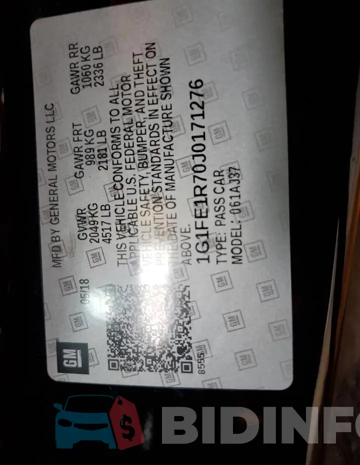 1G1FE1R70J0171276 Photo# 12