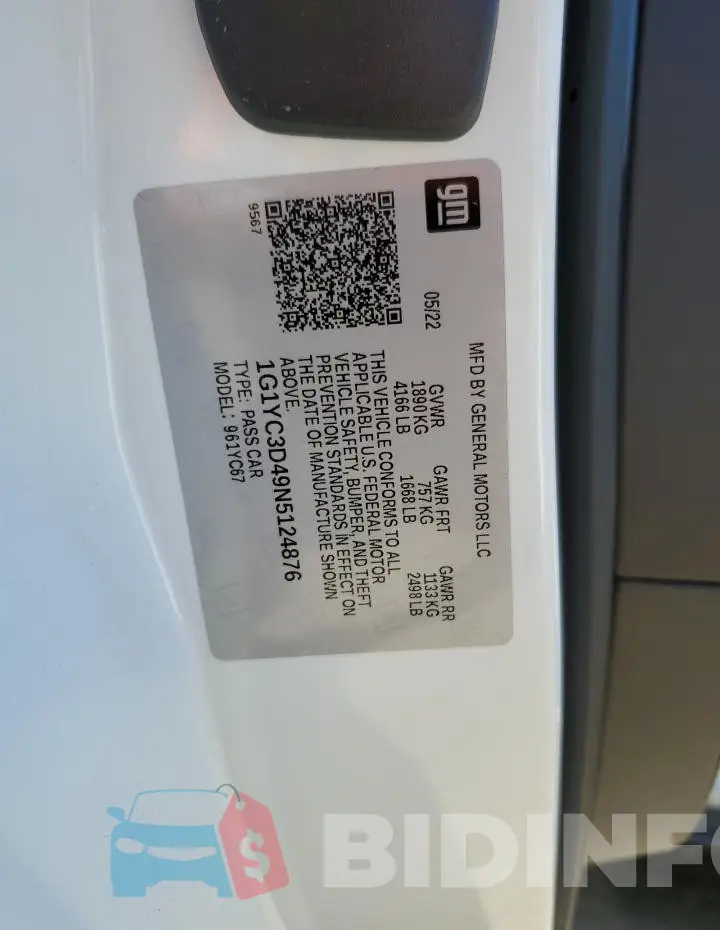 1G1YC3D49N5124876 Photo# 13